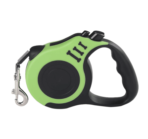 16.5FT Automatic Retractable Dog Leash Pet Collar Automatic Walking Lead Free US (Color: green)