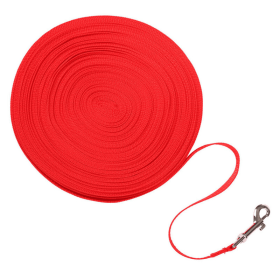 Dog Leash Long Obedience Recall Foot Feet Training Lead 6/15/23/33/50/100 FT (Color: Red, Length: 6 FT)