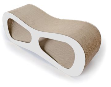 Pet Life Modiche Ultra Premium Modern Designer Lounger Cat Scratcher (Color: White)