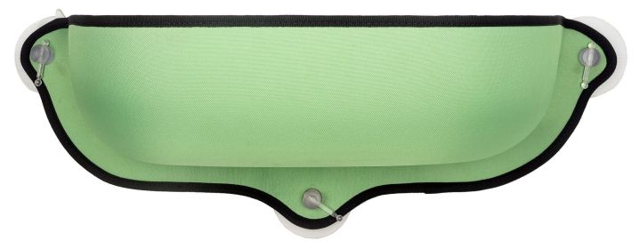 Pet Life 'Gravity-Lounge' Suction Cup Kitty Cat Lounger and Bed (Color: green)